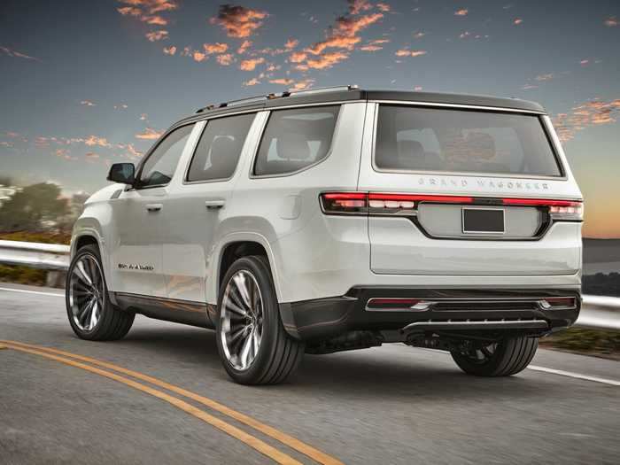 The Grand Wagoneer Concept wears no wood on its body. It’s unclear if wood will be a trim option.