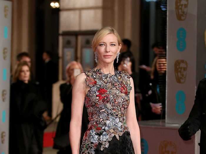 At the film festival, Blanchett also decided to rework this look from the 2016 British Academy Film Awards.