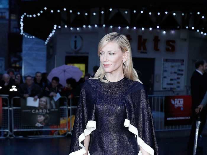 Blanchett also recycled this red carpet gown by Esteban Cortázar, which she first wore to the 2015 BFI London Film Festival premiere of "Carol."