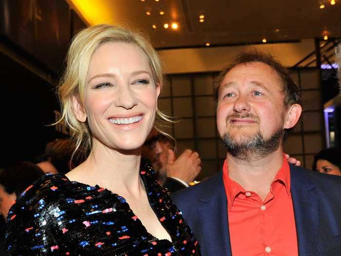 Blanchett wore another Armani dress while attending a Giorgio Armani dinner party in 2014.