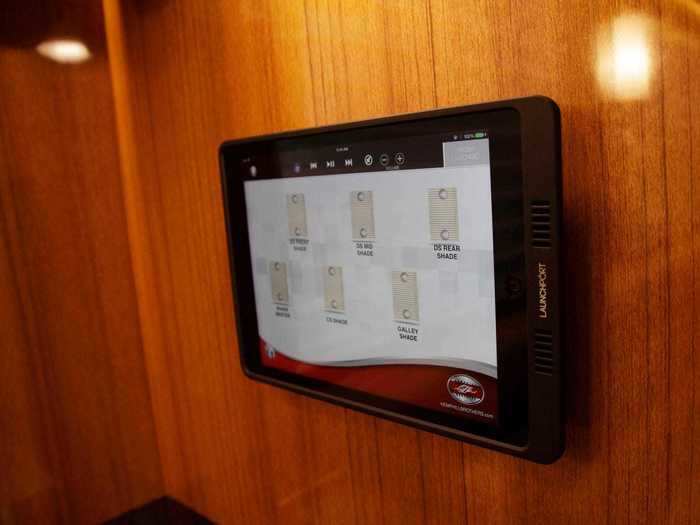 The entire RV can be controlled by a tablet on the wall.