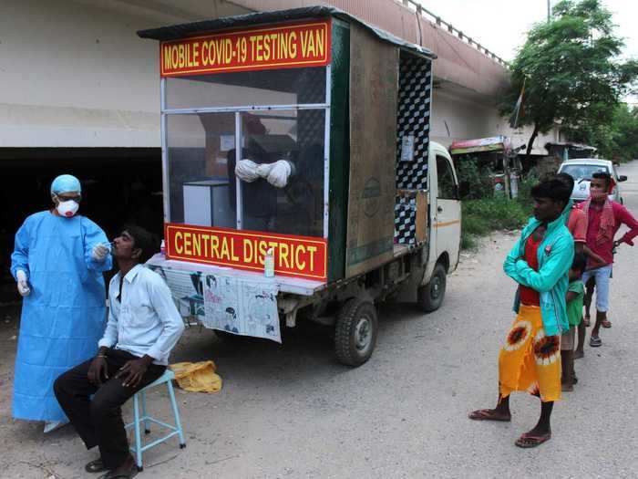 Mobile testing vans that can deliver results to people on the street (for free, in as little as 15 minutes) are being dispatched by the Indian government.