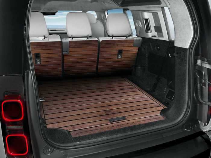 Carlex designed its new Defender with a wood floor in the trunk, like you might find on a yacht