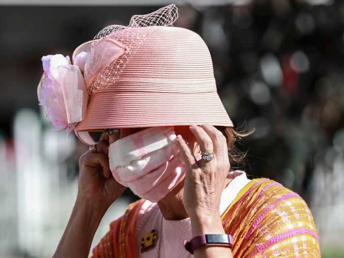 Fashion statements were still abundant at the Derby even though attendance was sparse.