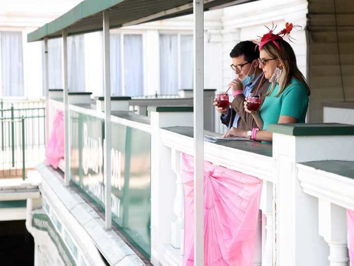 The stands at Churchill Downs appear sparse, but select spectators preserved the Derby