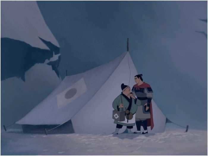 11. The medic who saves Mulan but reveals her gender comes from absolutely nowhere