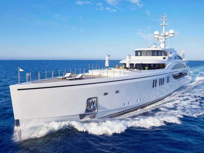 The selling dealer, Y.CO, is also renting out the yacht for $770,000 per week.