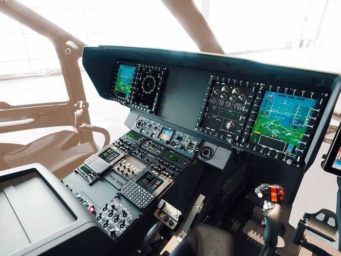 The base H160 and its luxury sibling both have the latest flight deck from Helionix, decreasing the amount of work that the pilot has to handle, according to Airbus.