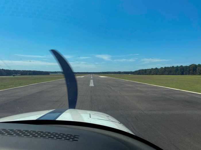 The time savings are more pronounced with longer flights but it was a good showing, considering we had to join the back of a line of planes also wanting to land at Brookhaven.