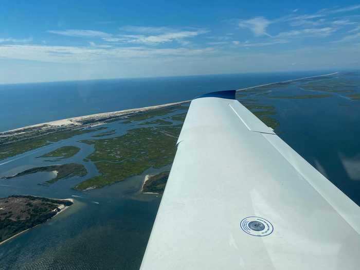 We headed southeast towards the shoreline and followed it all the way to Brookhaven. Our flight barely scratched the surface of the SR-20