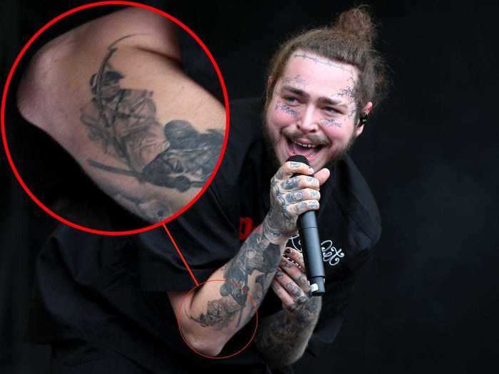 He has a tattoo of a minuteman on his forearm.