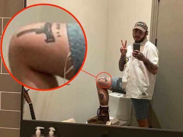 A vocal supporter of the Second Amendment, Malone has a gun tattooed directly above his knee.