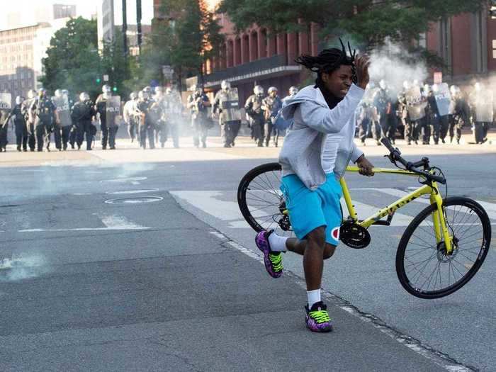 5. Use of tear gas to disperse crowds