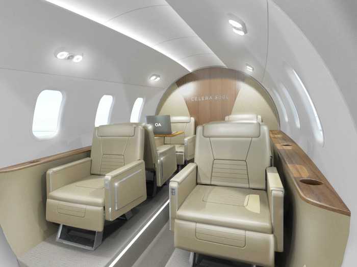 Inside the plane, the fuselage design calls for a six-foot, two-inch tall cabin for passengers to easily stand up in. Six seats can be accommodated in the 500L, comparable to a light jet.