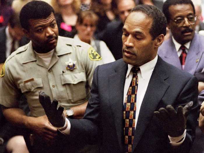 The trial of OJ Simpson dominated 1995, and one of the most infamous moments was when the former football player tried on a pair of gloves, spawning the phrase "If it doesn