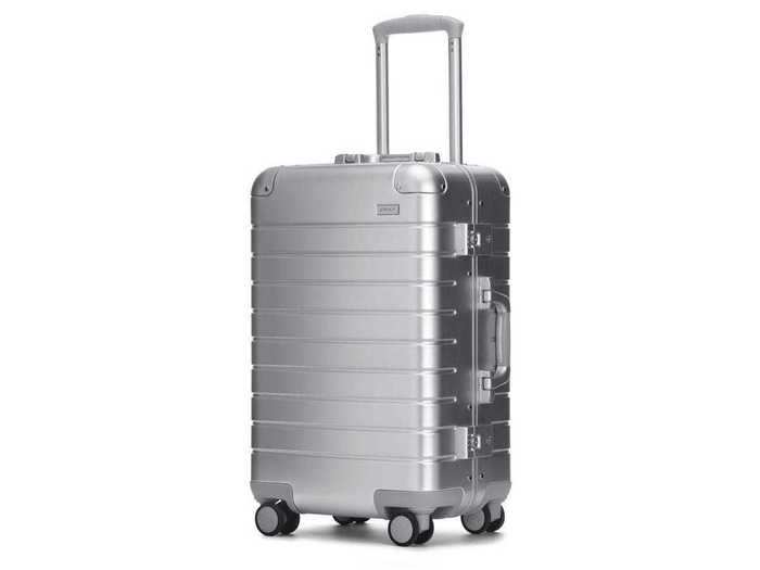 An aluminum carry-on