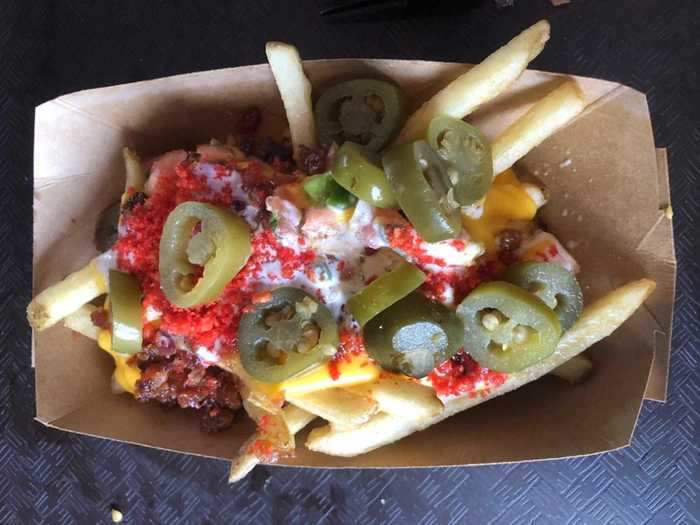 The Galaxy loaded fries at Cosmic Ray