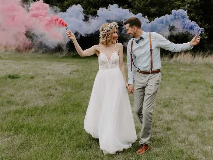 You can also bring in additions like photo props to make the microwedding feel even more fun.