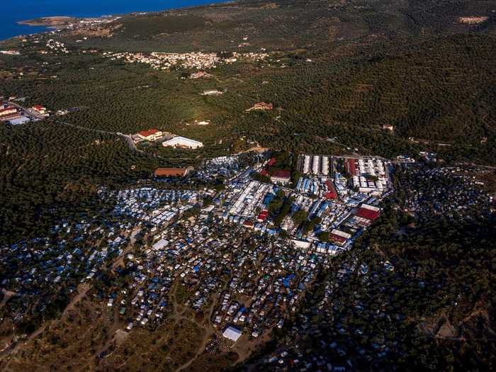 Moria Refugee Camp — located in Lesbos, Greece — was built in 2015 to accommodate 3,000 people, but was over capacity with about 20,000 people living there.