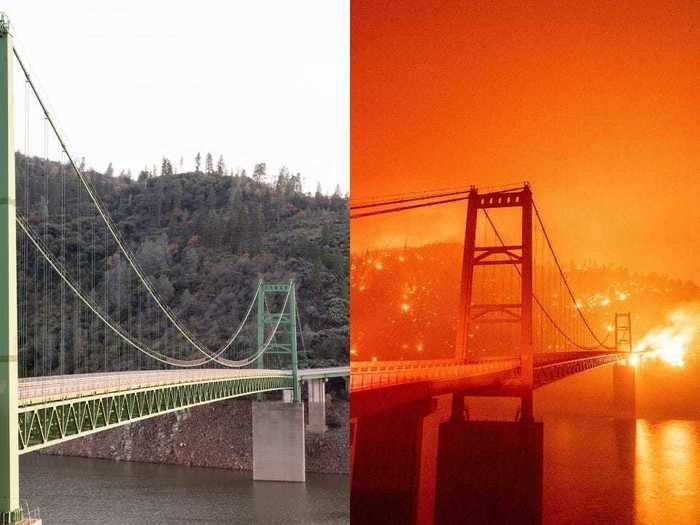 The image to the right shows Lake Oroville