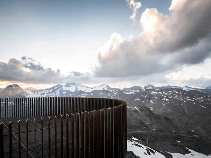 From the platform, visitors can "experience nature at its fullest: rugged, stony, with wind and weather – pure," architecture studio noa* writes in its project description.