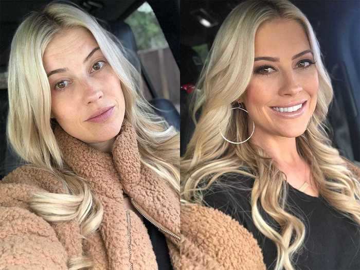 HGTV star Christina Anstead took a selfie of her beauty "transformation."