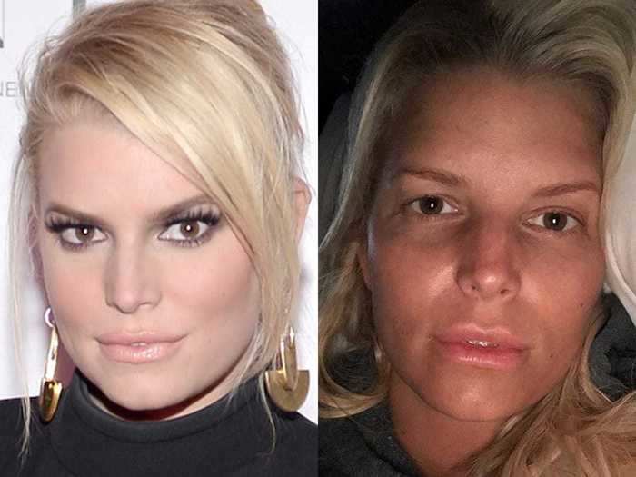 Jessica Simpson took a morning selfie before leaving bed.