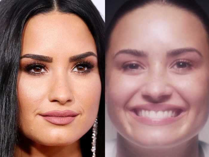 Also in 2018, Demi Lovato removed her makeup and hair extensions in front of the camera for Vogue.