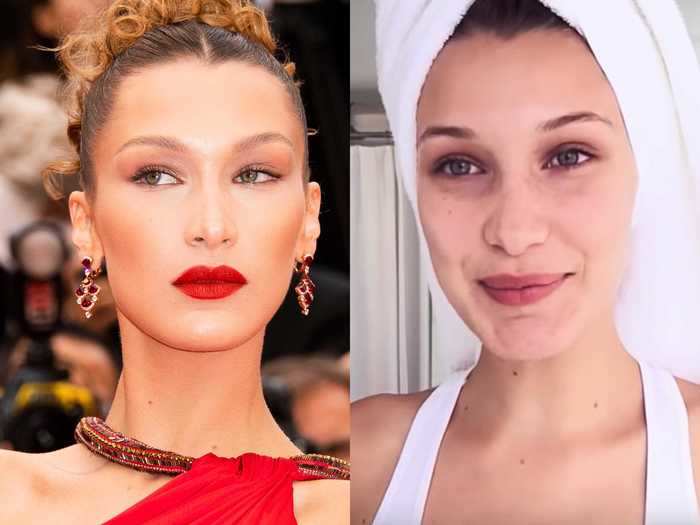 Bella Hadid, on the other hand, walked viewers through her full makeup routine in a video for Vogue.