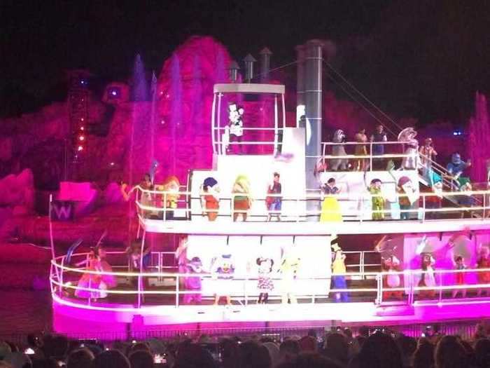 Mickey Mouse has a lot of costume changes during "Fantasmic."