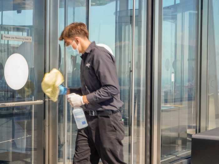 Every time I scanned the deck, I could see at least one employee cleaning something.