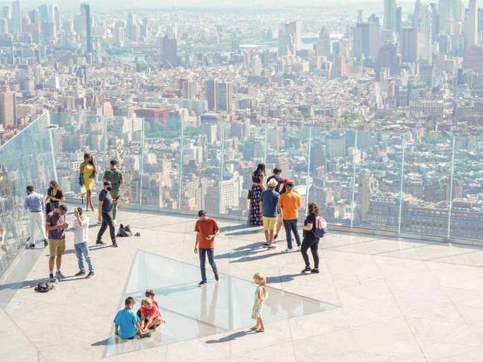 Perhaps the most unique part of this experience is the glass floor where you can see directly underneath you.