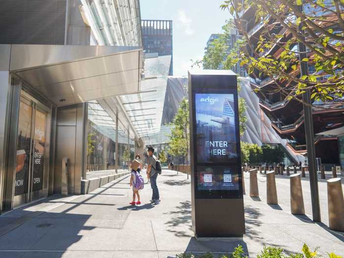 At 3 p.m., I entered the building with a handful of others to view the city from above.  The tickets cost $36. Edge prefers for visitors to make reservations online beforehand to reduce contact with surfaces, but you can reserve a slot on your phone with a QR code that replaces self-service kiosks on-site for $2 more.