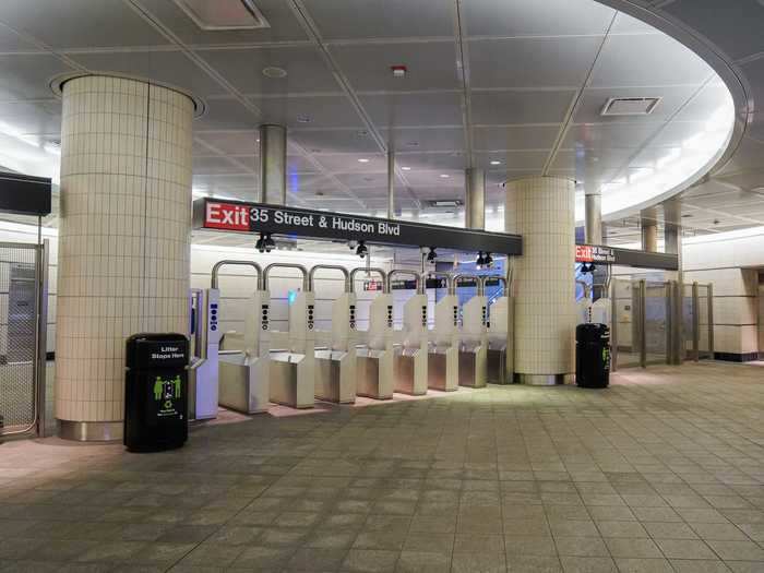 The subway station at Hudson Yards was nearly empty when I arrived at around 2:30 p.m. on a Friday.