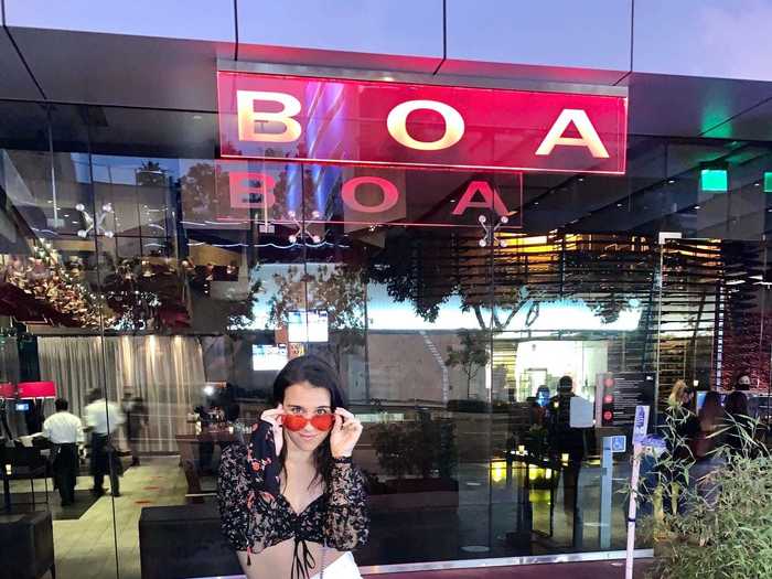 Before going inside, I knew I had to take some influencer-style pictures in front of BOA.