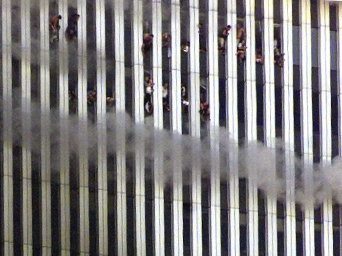 People stared from the windows of the Towers, trapped by smoke and flames and destroyed staircases.