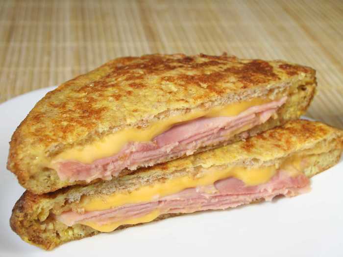 NEW HAMPSHIRE: A fried ham and cheese Monte Cristo drizzled with syrup