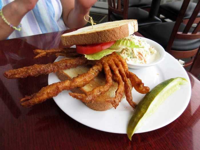 DELAWARE: A soft-shell fried crab sandwich