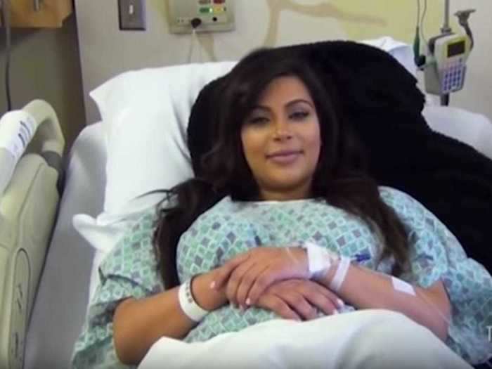 Kim gave birth early to her oldest child, North West, due to complications.