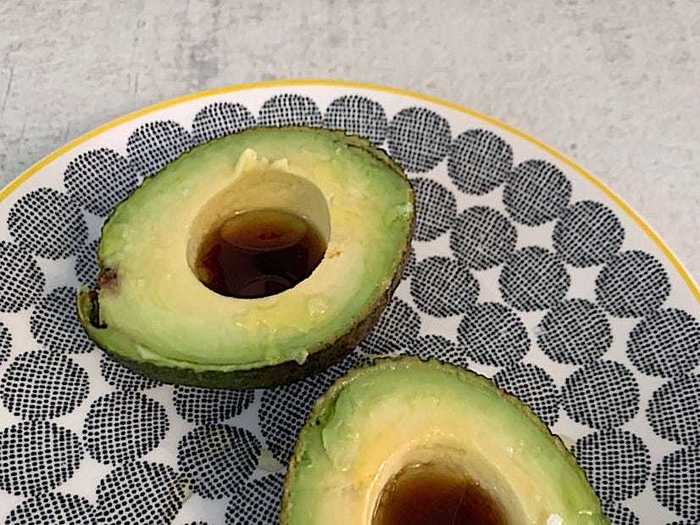 Even just some balsamic vinegar can turn your avocado into a delicious breakfast.