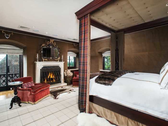 The master bedroom is home to one of the residence