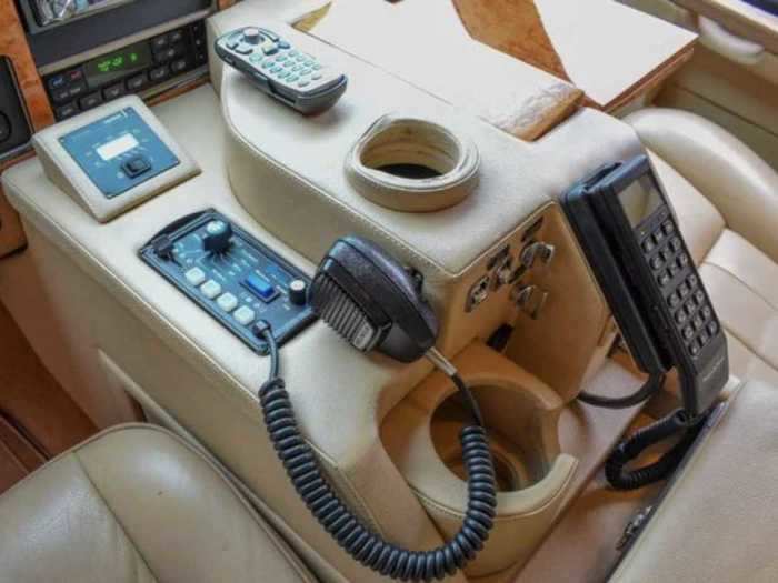 Plus, the Excursion boasts three integrated cell phones, a satellite phone, a  pair of Dell laptops, and a printer.