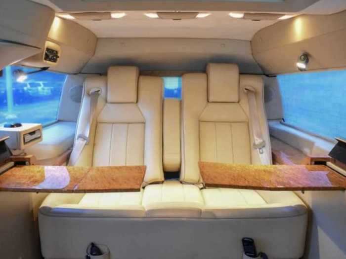 The interior boasts European-leather seats with heating, cooling, and massaging functions.