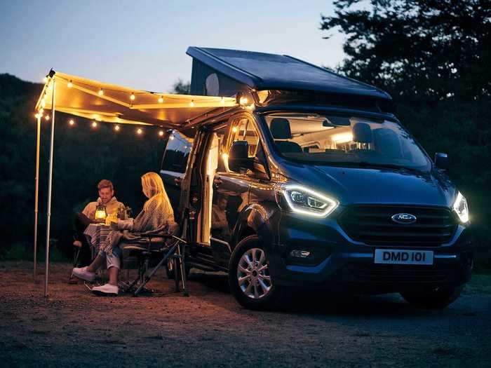 At night when the van is parked, the roof can be expanded to make space for its double sized bed with vents and a LED reading light.