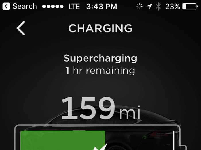 A smartphone app allows owners to monitor their Model X, track charging, and turn the vehicle on remotely.