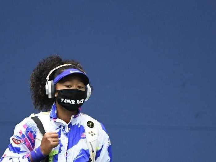 On the last day of the tournament, Osaka honored Tamir Rice with her face covering.