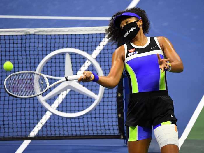 The tennis superstar took the court on September 8 wearing a mask with the name of George Floyd.