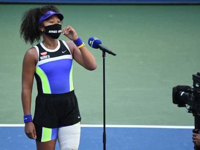 On September 4, Osaka took the court in a mask honoring Ahmaud Arbery.