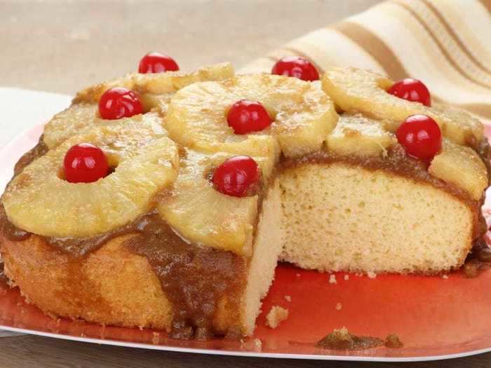 Making pineapple upside-down cake in a Crock-Pot can save oven space when cooking for a crowd.