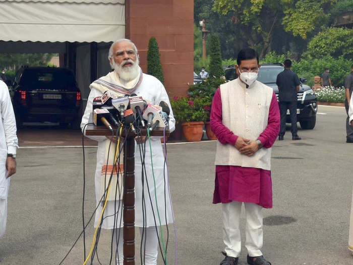 Prime Minister Narendra Modi was present on the first day of the parliament session. Speaking to the media before the session began, PM Modi said, “No relaxations until the Covid-19 vaccine comes.” He added that the parliament session is being organised with all necessary health precautions to contain the spread of the disease.